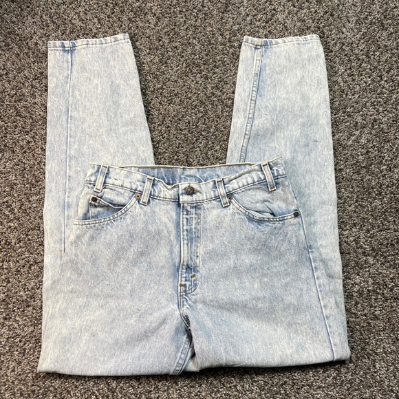 Vintage Levi's 550 Jeans Mens 28x30 USA Made Light Wash Relaxed Fit Acid Wash - Picture 2 of 10